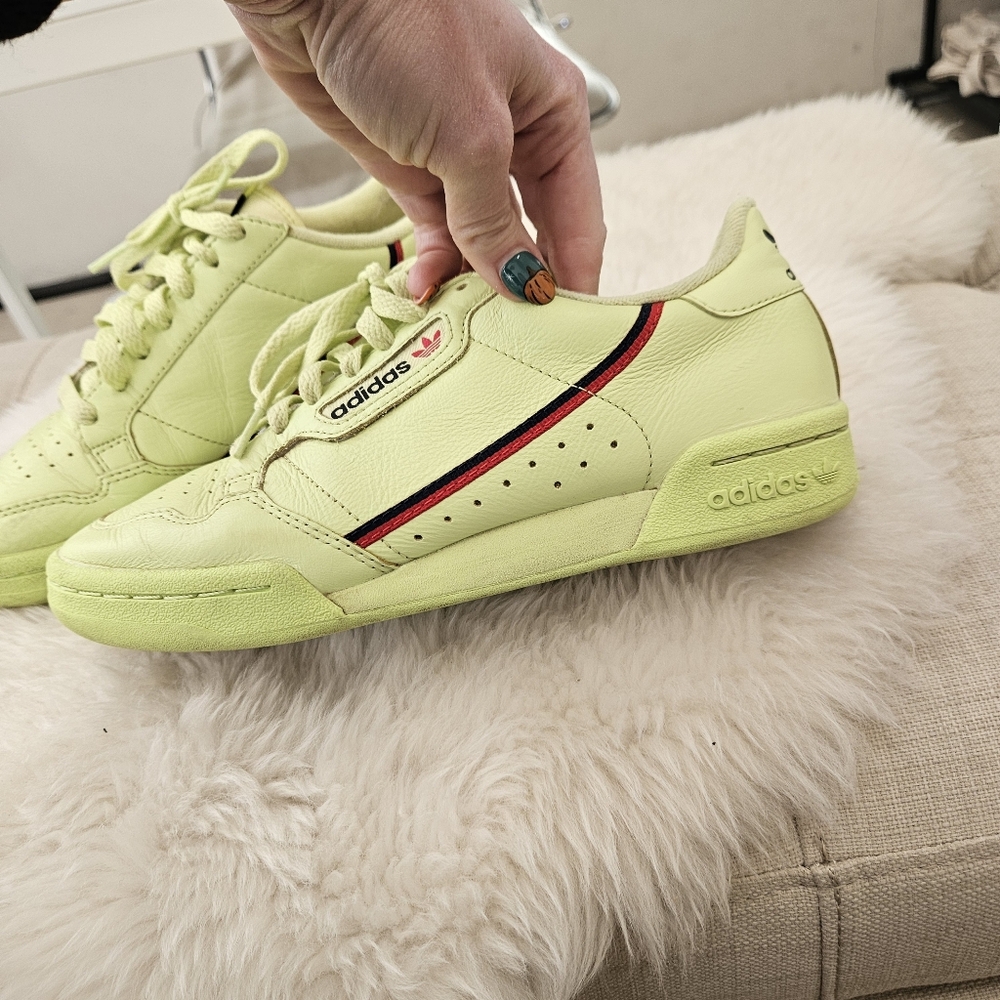 Adidas Continental 80s Neon Yellow Shoes
